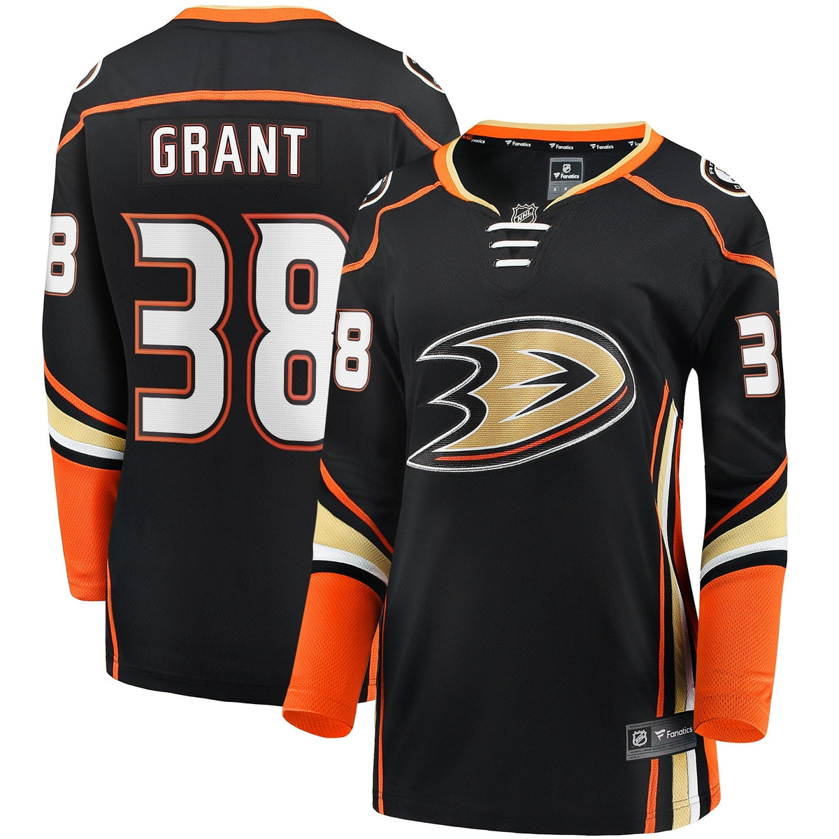 Women's Fanatics Branded Derek Grant Black Anaheim Ducks Home Breakaway Player Jersey