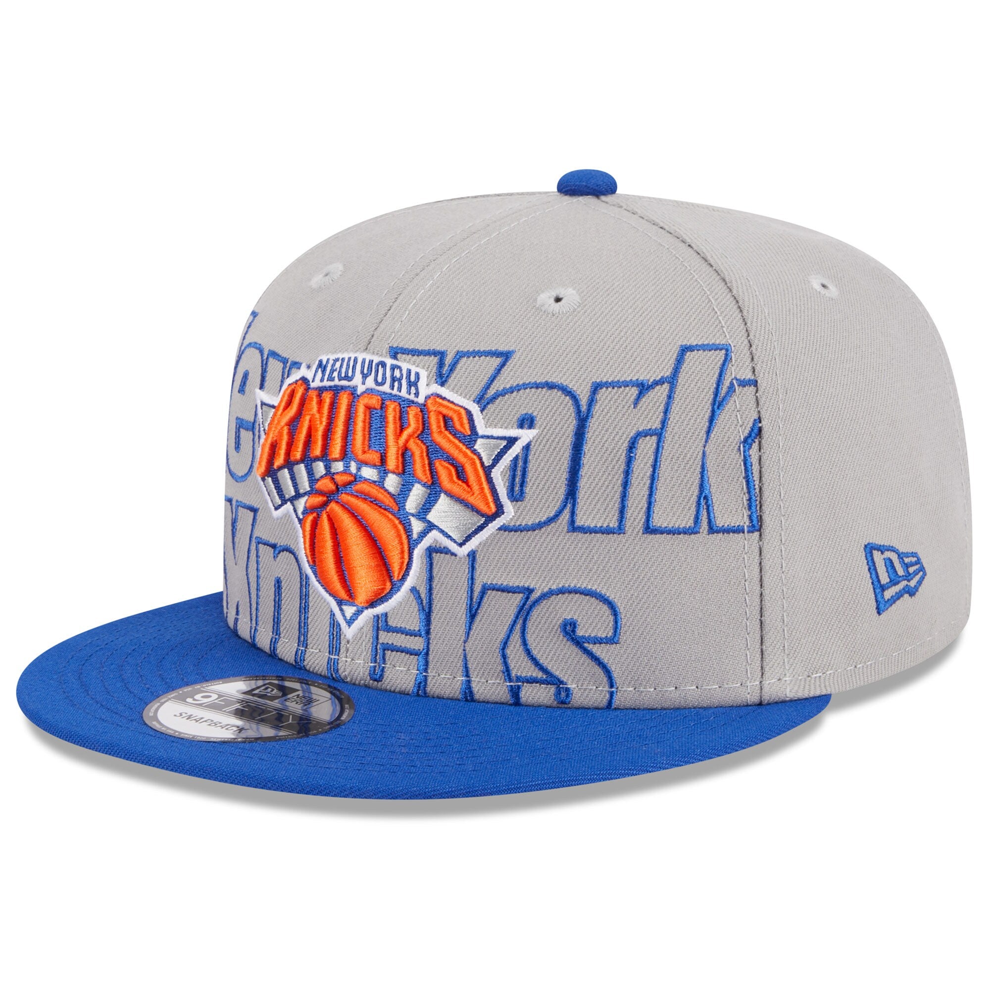 New York Knicks New Era 2023 NBA Draft Two-Tone 9FIFTY Snapback Hat - Gray/Blue