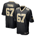 Men s Nike Landon Young Black New Orleans Saints Game Jersey