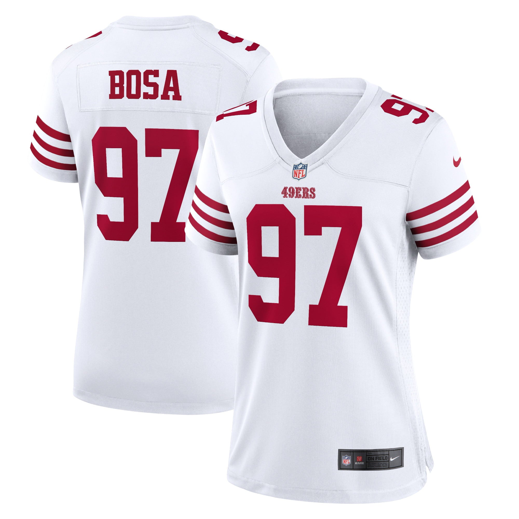 Women s Nike Nick Bosa White San Francisco 49ers Player Game Jersey
