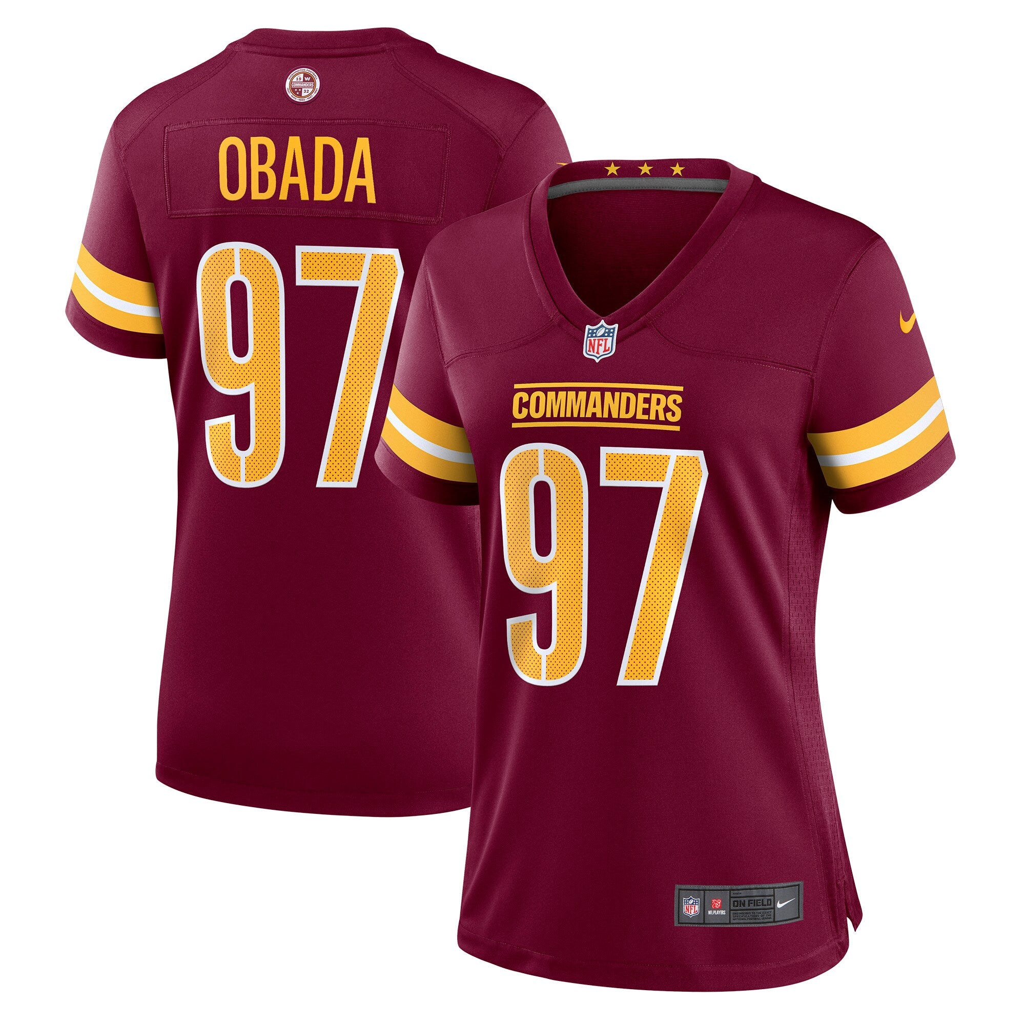 Efe Obada Washington Commanders Nike Women s Game Jersey   Burgundy