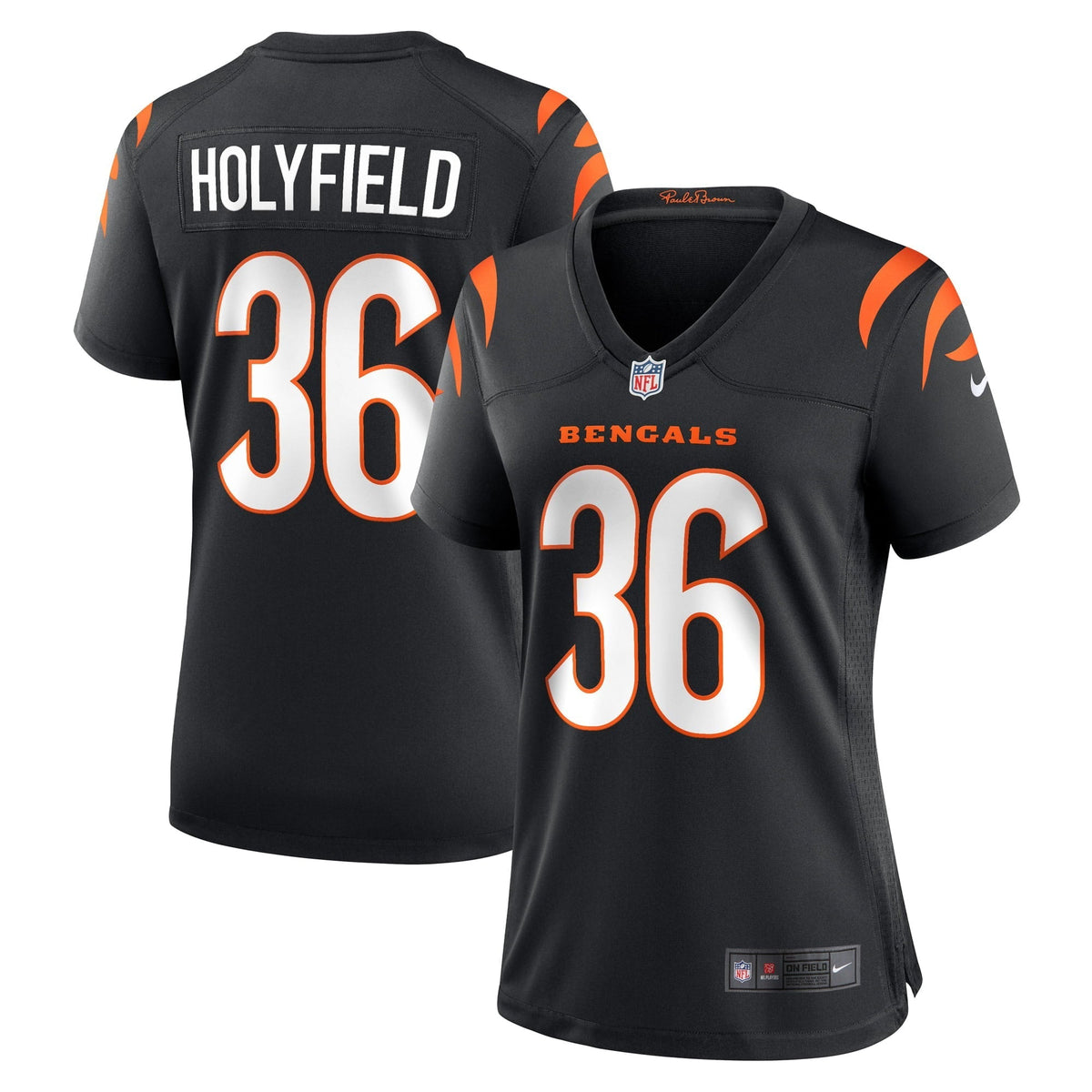 Women s Nike Elijah Holyfield Black Cincinnati Bengals Game Player Jersey