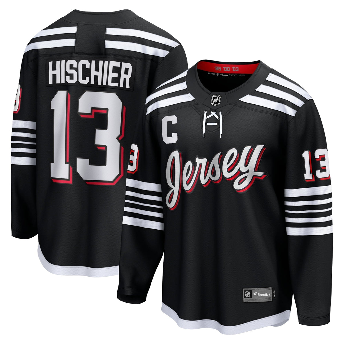 Men's Fanatics Branded Nico Hischier Black New Jersey Devils Alternate Premier Breakaway Player Jersey