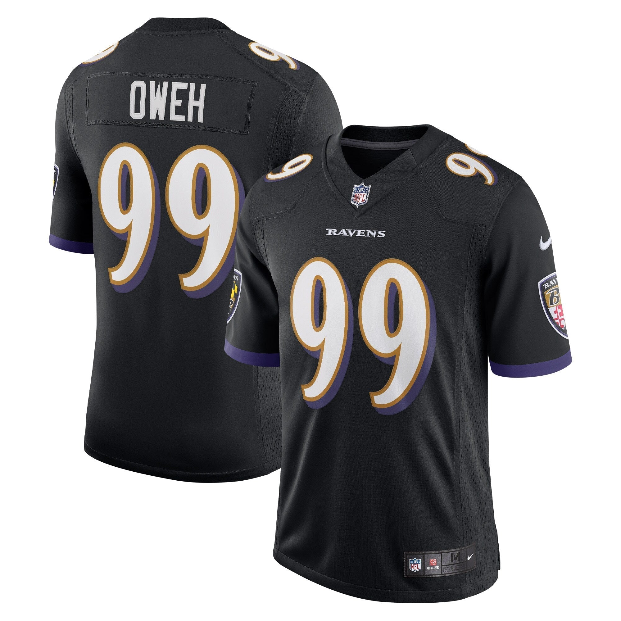 Men s Nike Odafe Oweh Black Baltimore Ravens Vapor Limited Jersey