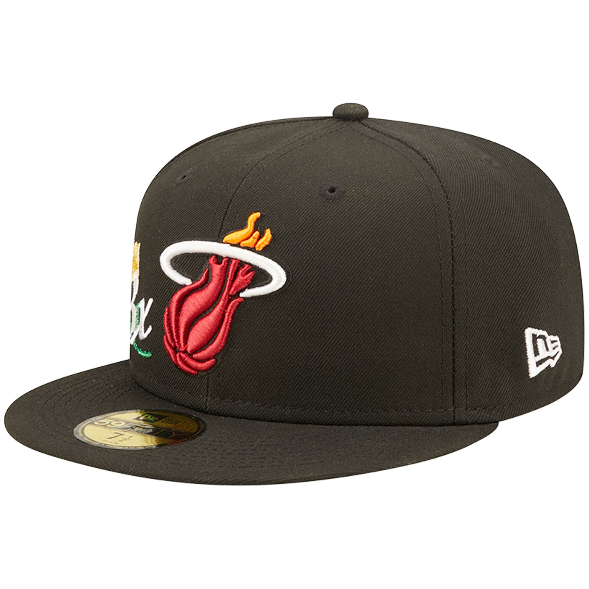 Miami Heat New Era 3x NBA Finals Champions Crown 59FIFTY Fitted Hat - Black