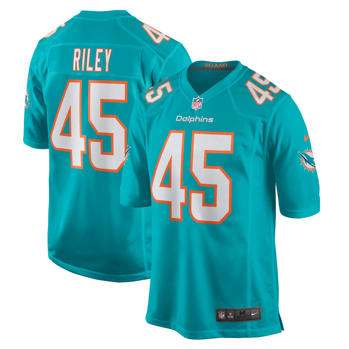 Duke Riley Miami Dolphins Nike Game Jersey   Aqua