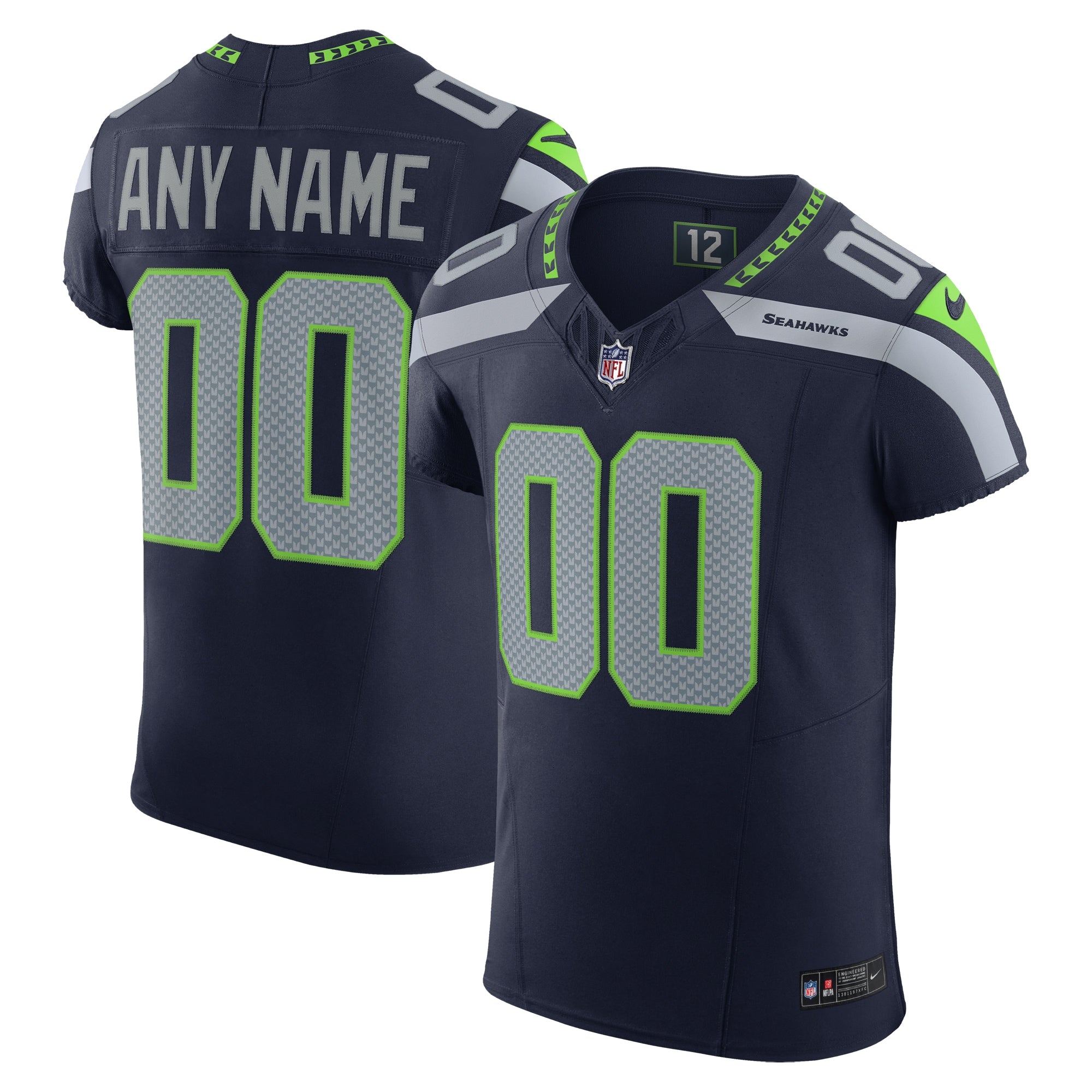 Seattle Seahawks Nike Vapor F.U.S.E. Elite Custom Jersey College Navy