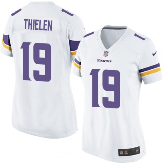 Women s Minnesota Vikings Adam Thielen Game Vapor Jersey White