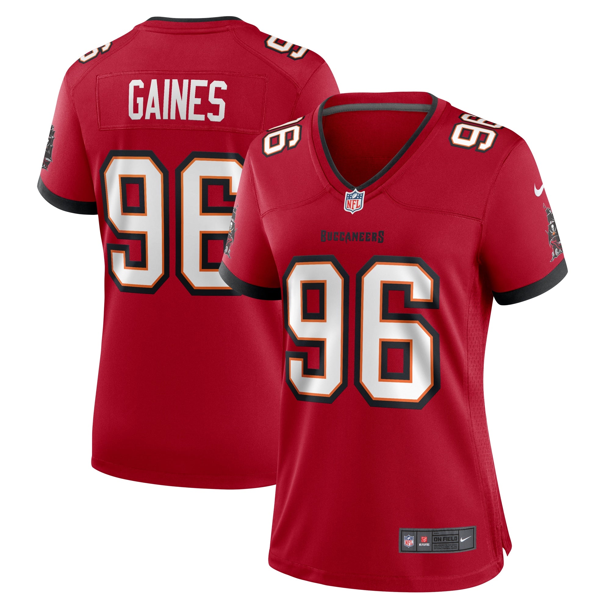 Greg Gaines Tampa Bay Buccaneers Nike Women s Game Player Jersey   Red