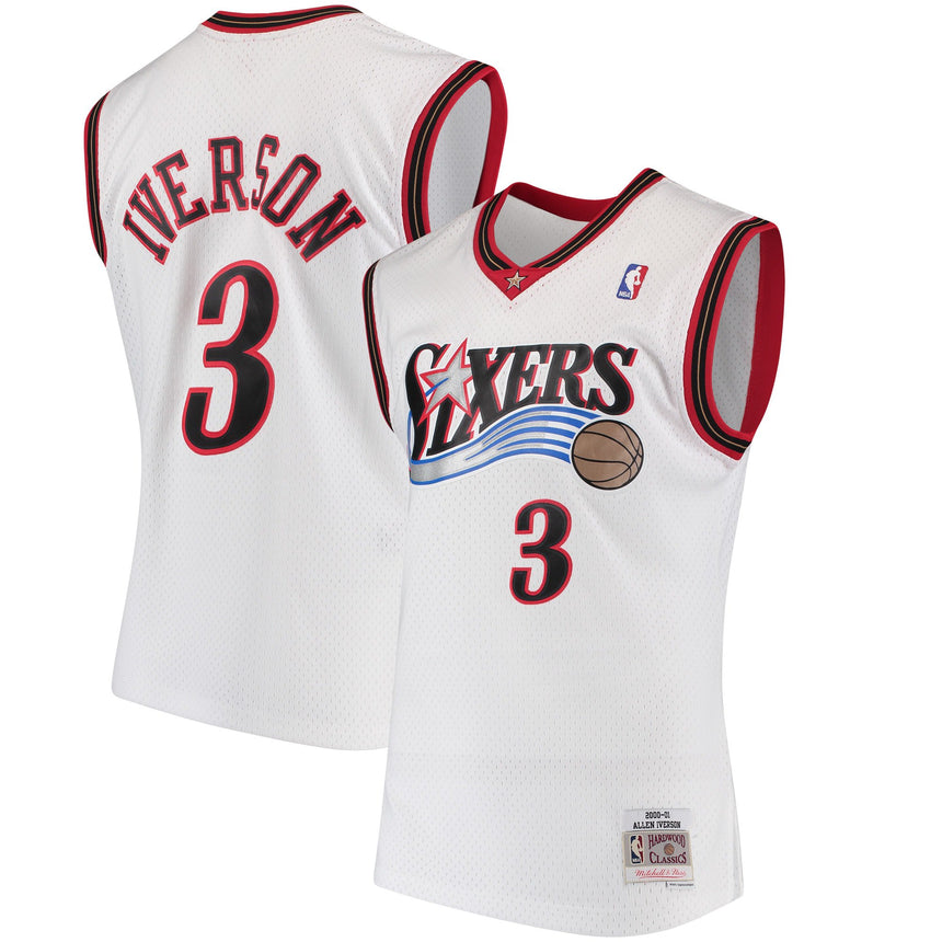 Men's Allen Iverson Philadelphia 76ers 2000-2001 Swingman Replica Jersey By Mitchell & Ness