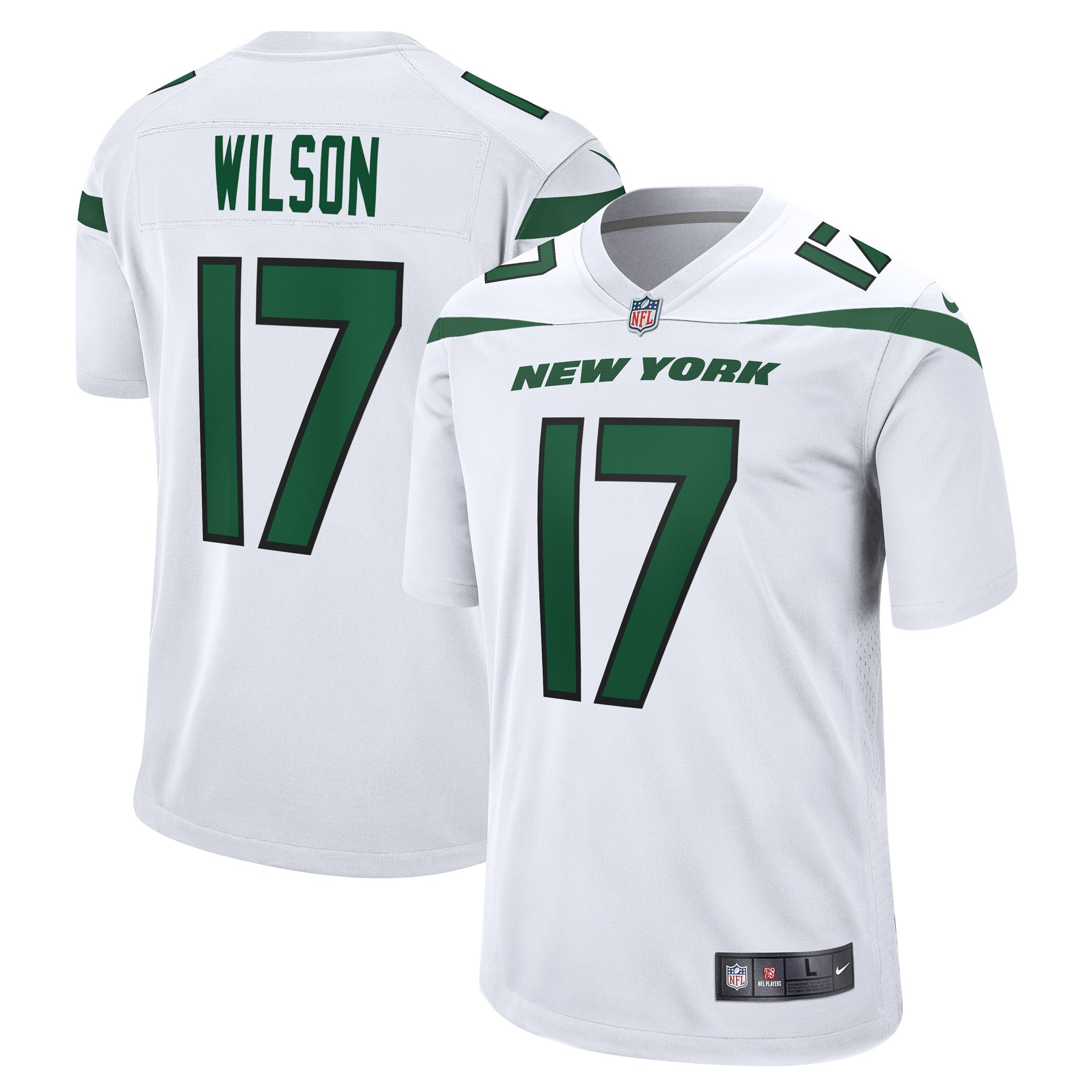 Garrett Wilson New York Jets Nike Game Player Jersey   White