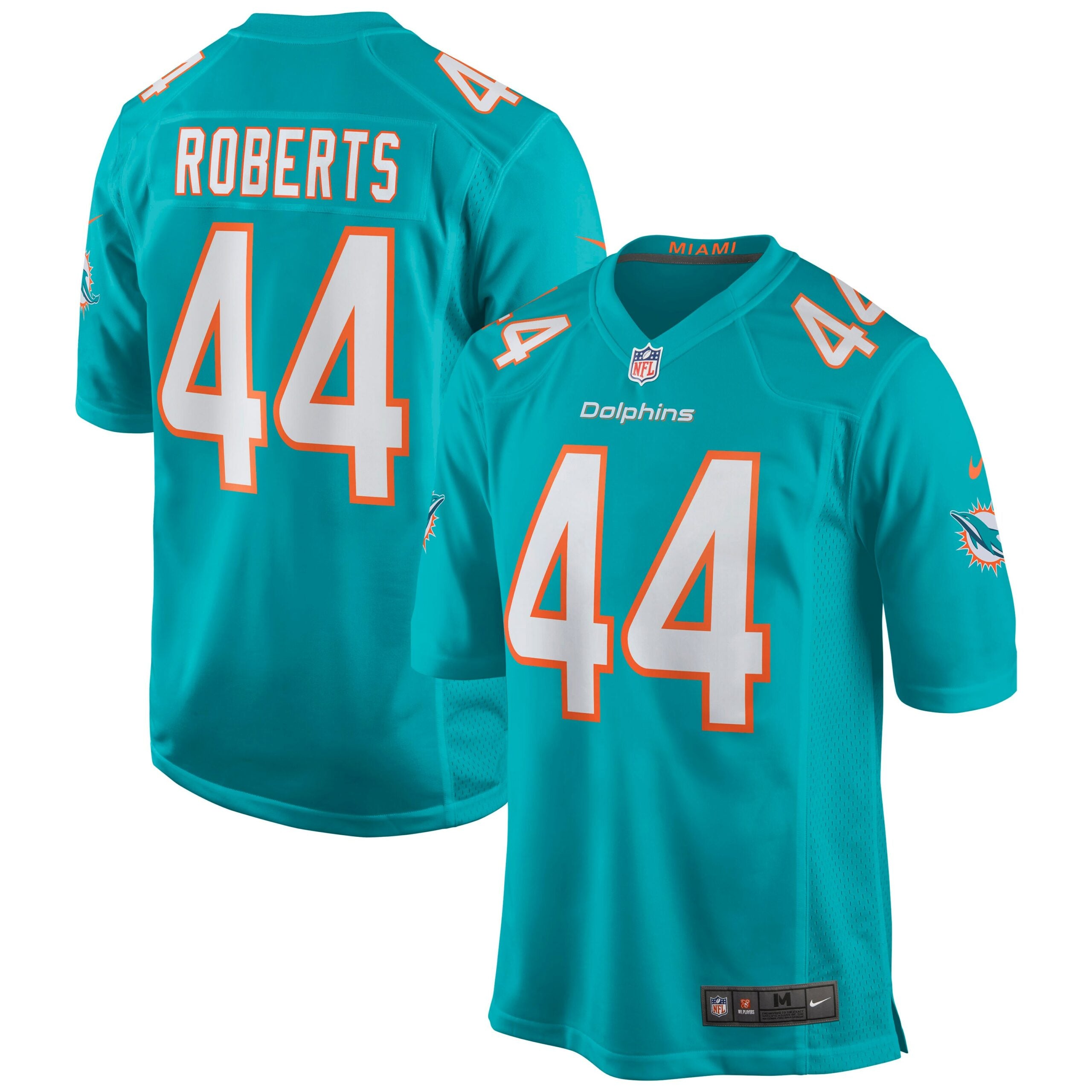 Elandon Roberts Miami Dolphins Nike Game Jersey   Aqua