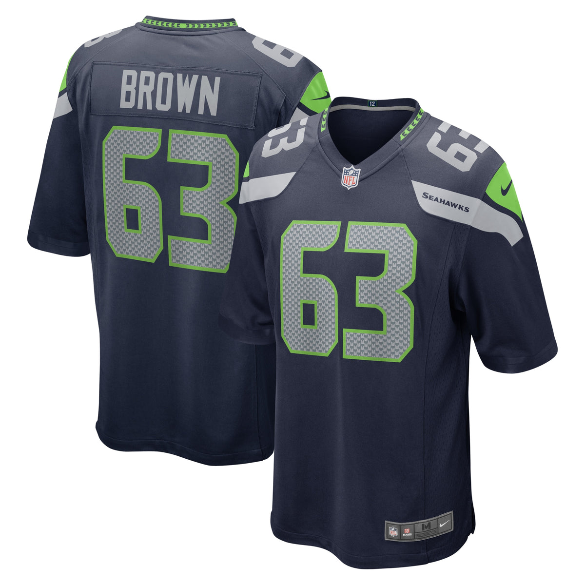 Evan Brown Seattle Seahawks Nike Game Jersey College Navy