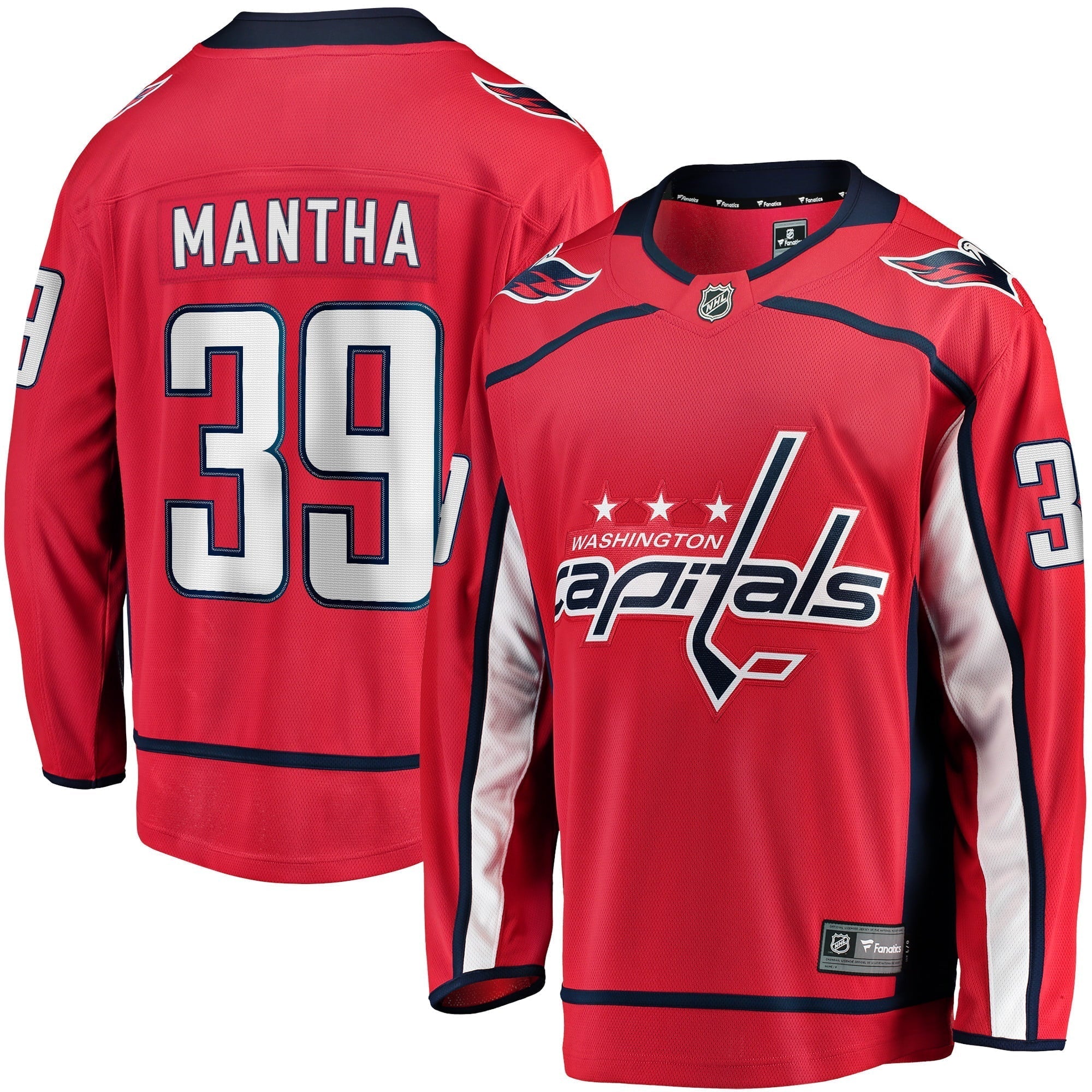 Men's Fanatics Branded Anthony Mantha Red Washington Capitals Home Premier Breakaway Player Jersey