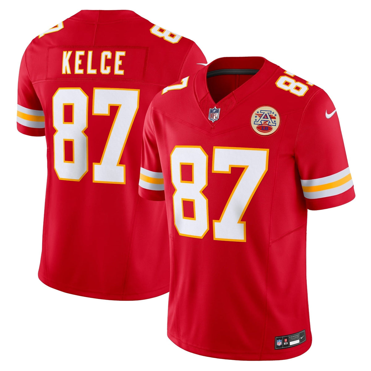 Men s Nike Travis Kelce Red Kansas City Chiefs Vapor F.U.S.E. Limited Jersey