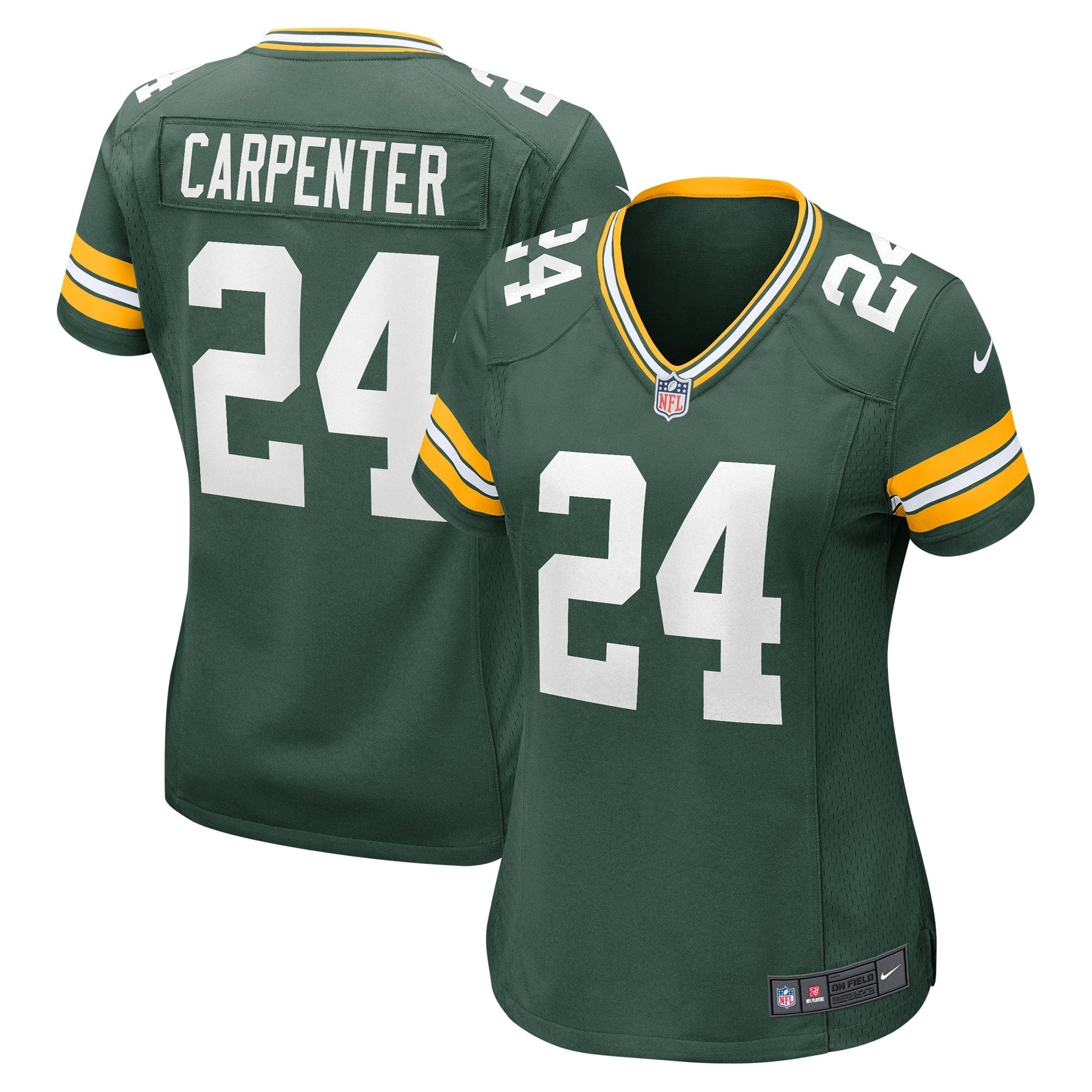 Women s Nike Tariq Carpenter Green Green Bay Packers Player Game Jersey