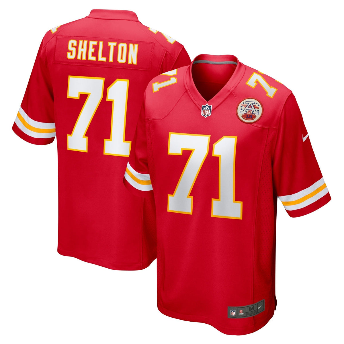 Men s Nike Danny Shelton Red Kansas City Chiefs Game Player Jersey