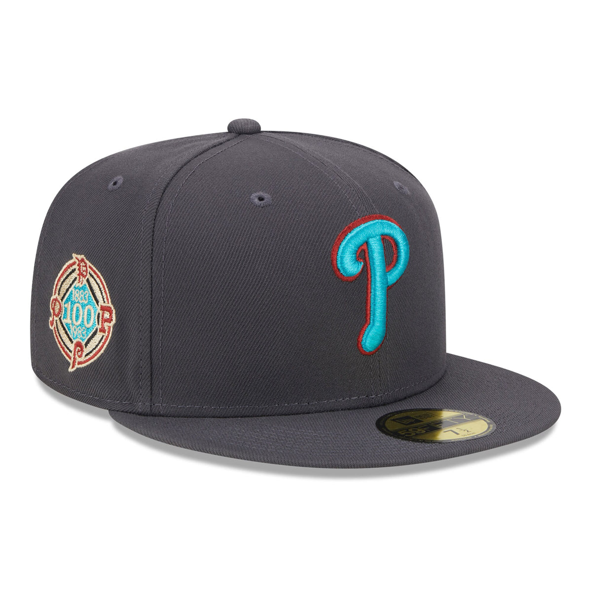 Philadelphia Phillies New Era Print Undervisor 59FIFTY Fitted Hat - Graphite