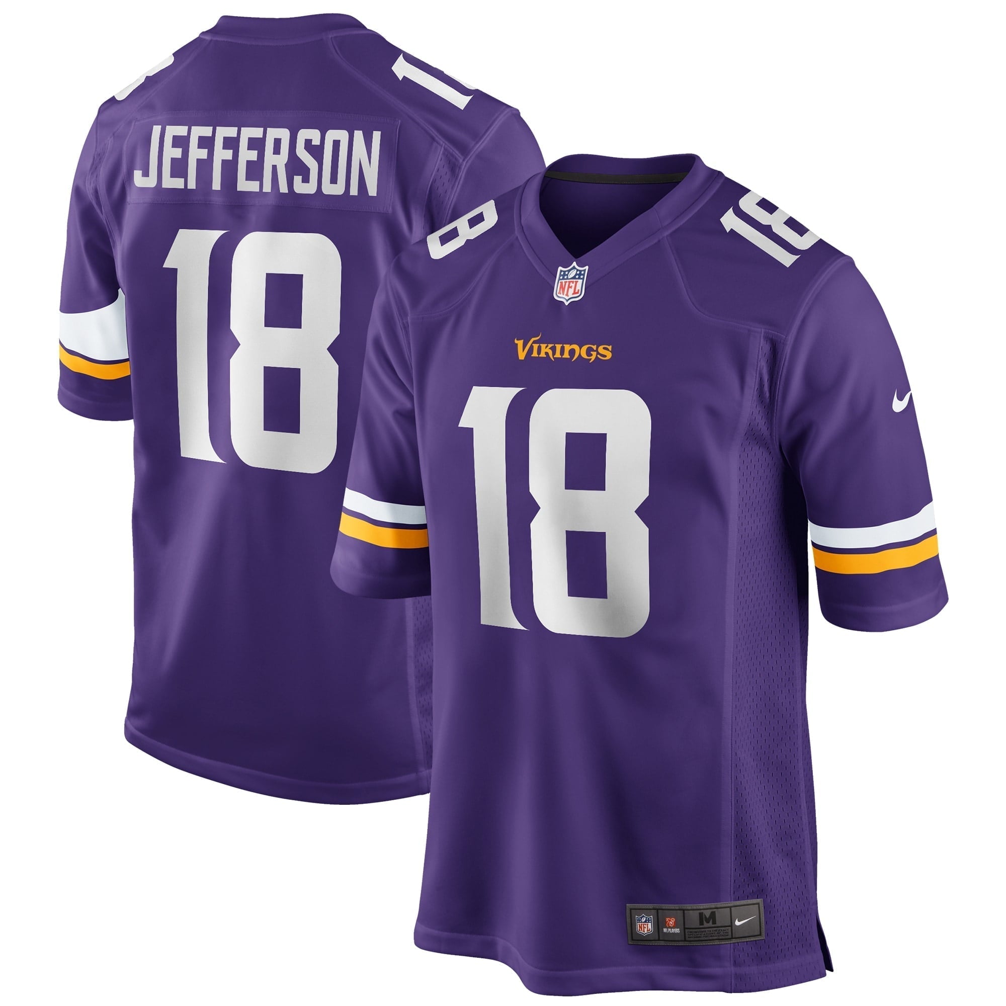Men s Nike Justin Jefferson Purple Minnesota Vikings Player Game Jersey