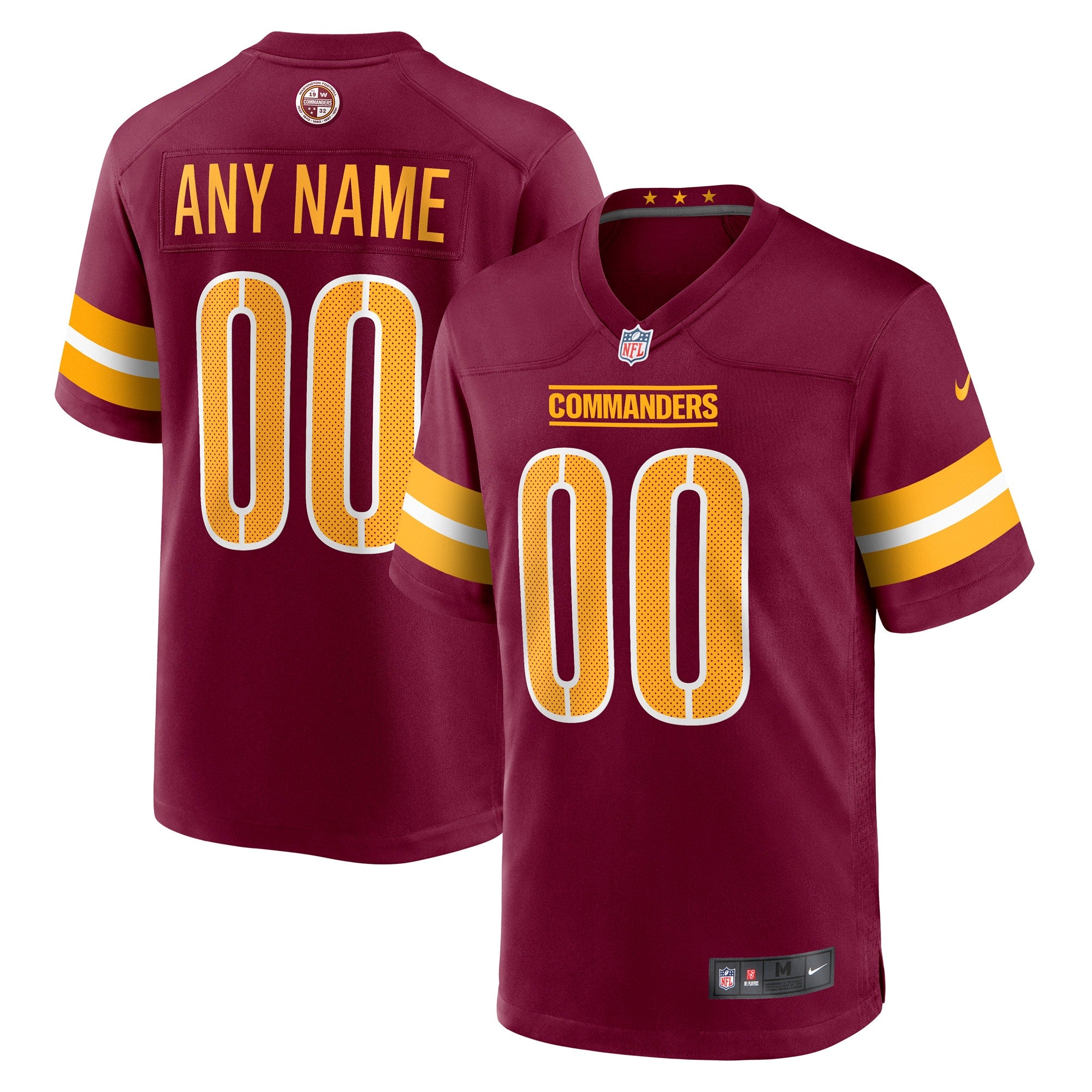 Washington Commanders Nike Game Custom Player Jersey   Burgundy