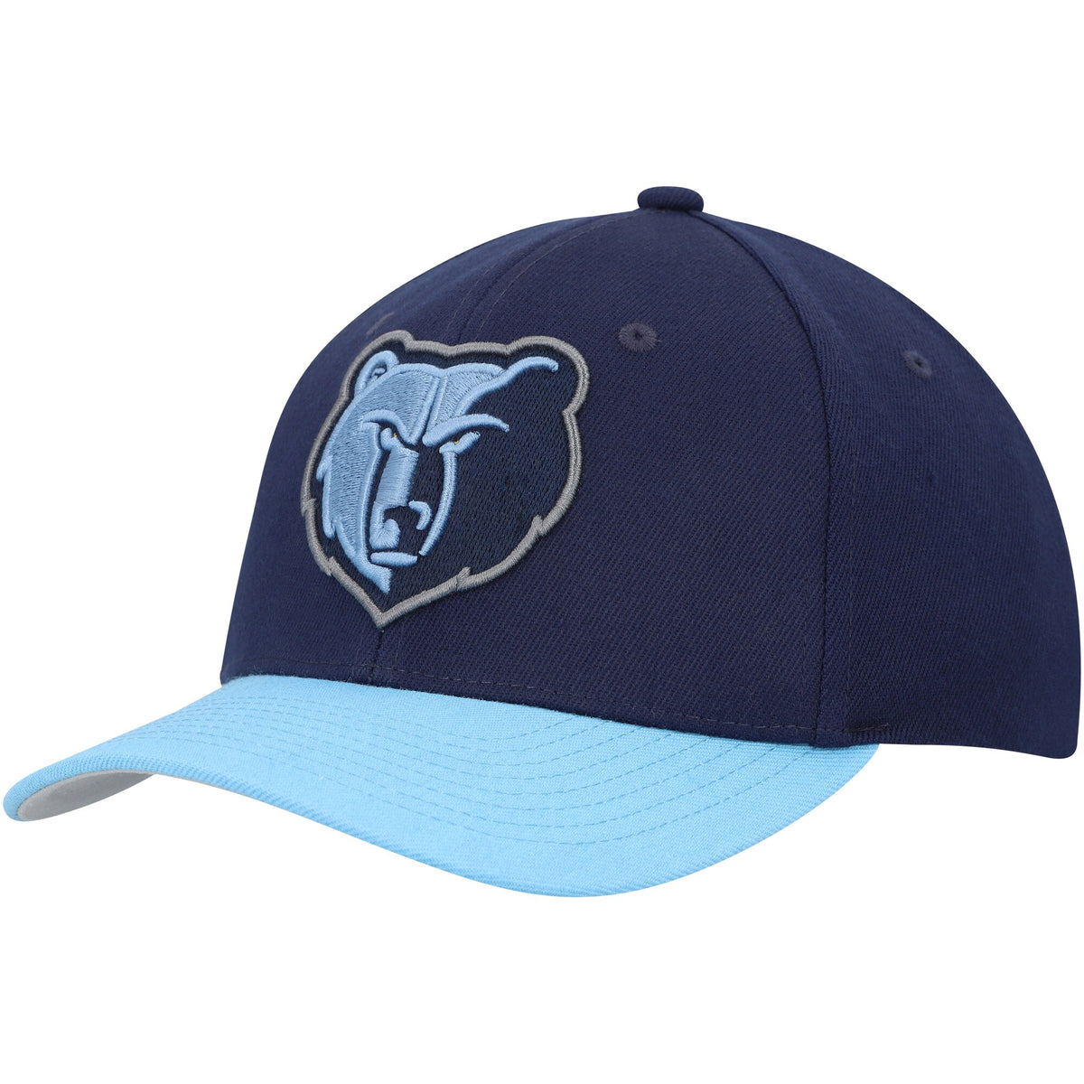 Memphis Grizzlies Mitchell & Ness MVP Team Two-Tone 2.0 Stretch-Snapback Hat - Navy/Light Blue
