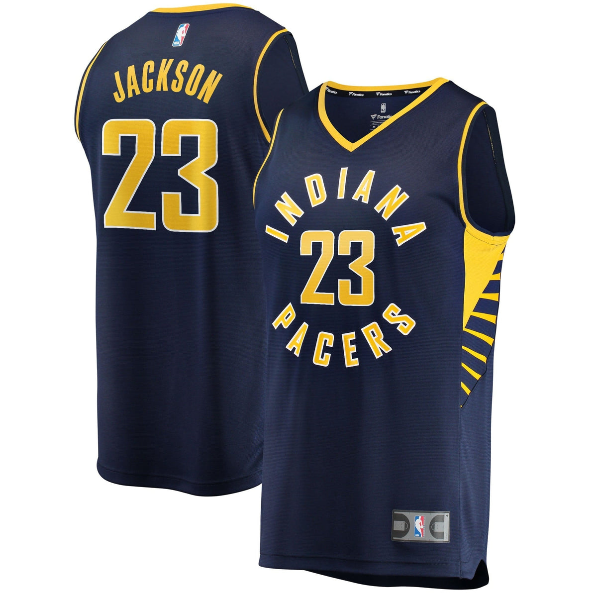 Men's Fanatics Branded Isaiah Jackson Navy Indiana Pacers 2021/22 Fast Break Replica Jersey - Icon Edition