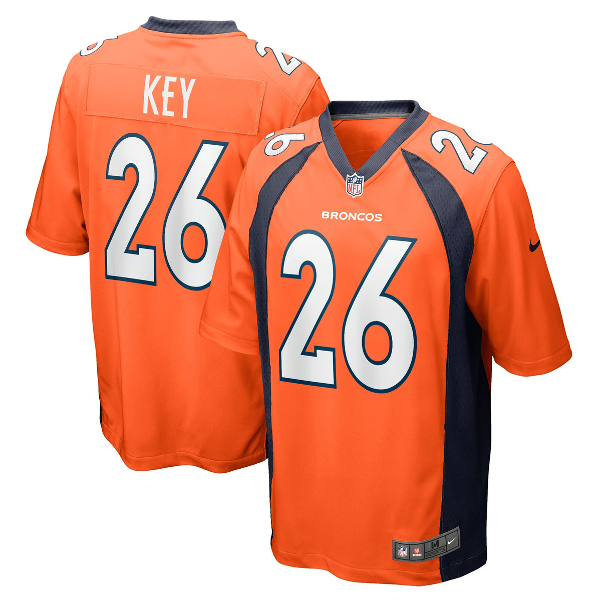 Devon Key Denver Broncos Nike Team Game Jersey    Orange