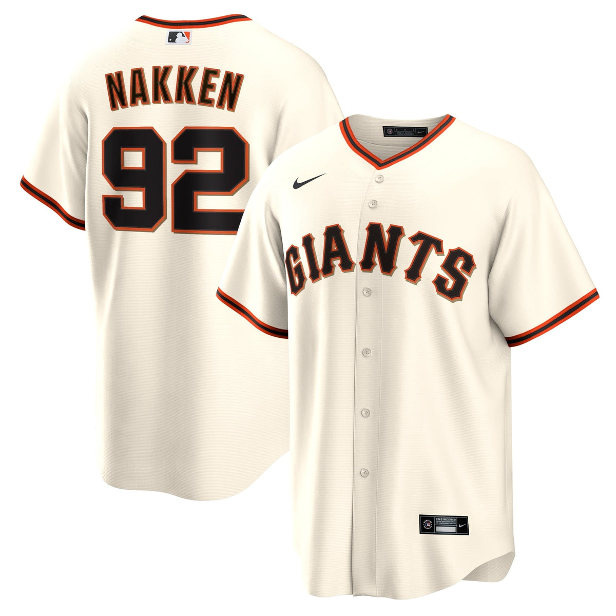 Men's Nike Alyssa Nakken Cream San Francisco Giants Home Replica Player Jersey
