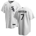 Men's Tim Anderson Chicago White Sox White Home Premium Stitch Replica Jersey