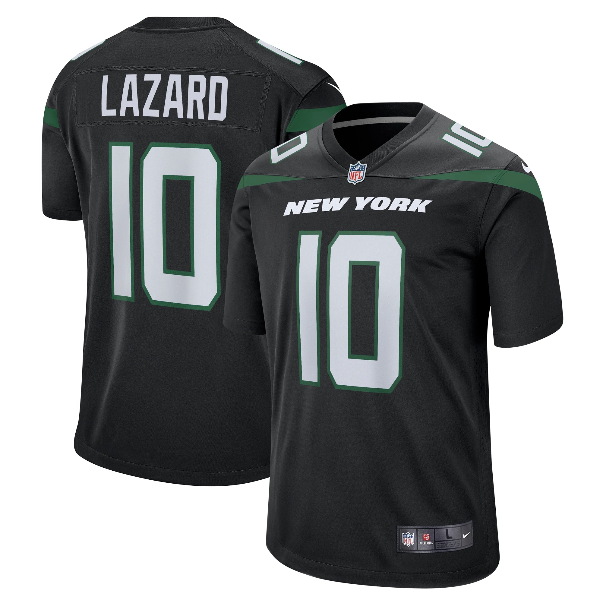 Allen Lazard New York Jets Nike Alternate Game Jersey   Stealth Black