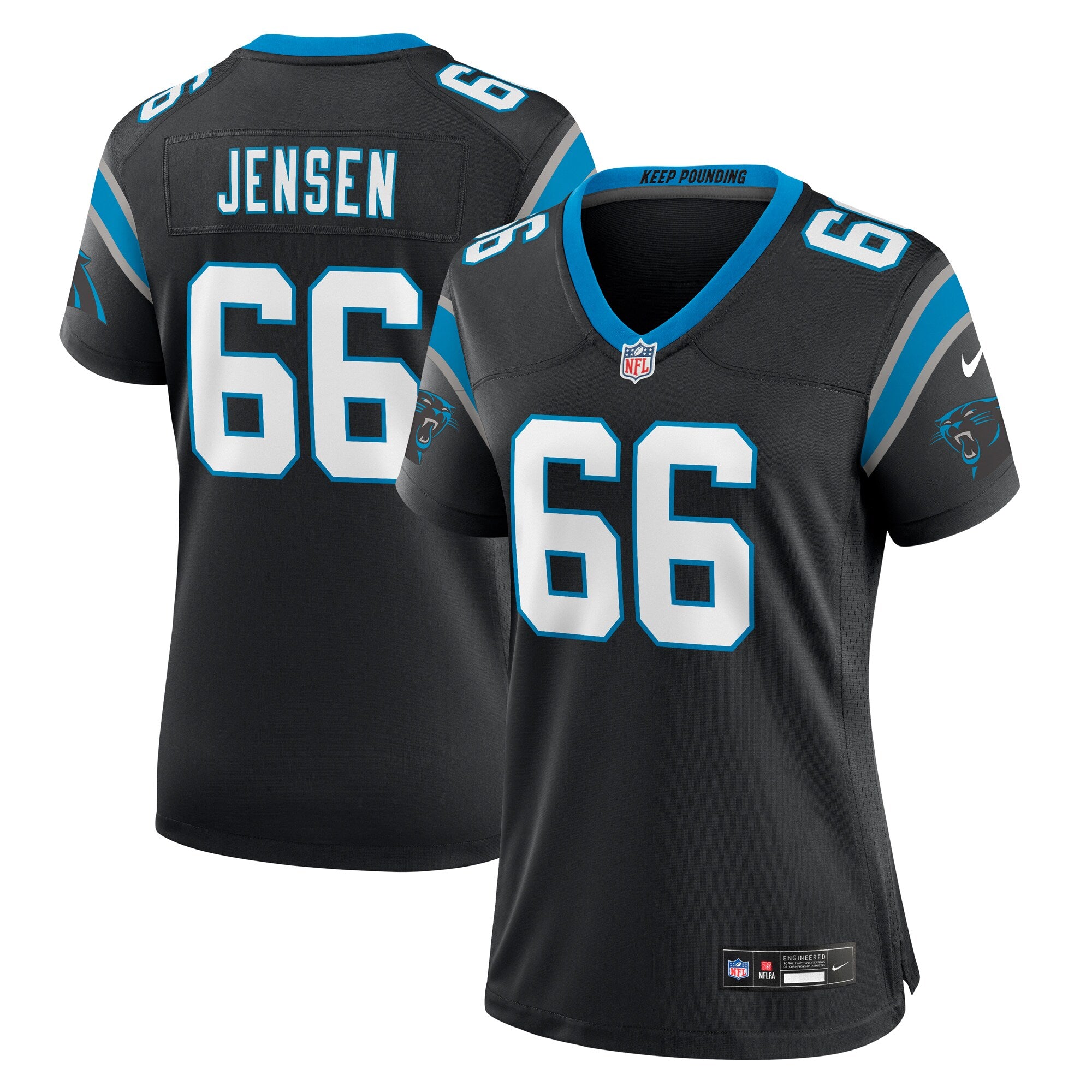 Nash Jensen Carolina Panthers Nike Women s Team Game Jersey    Black