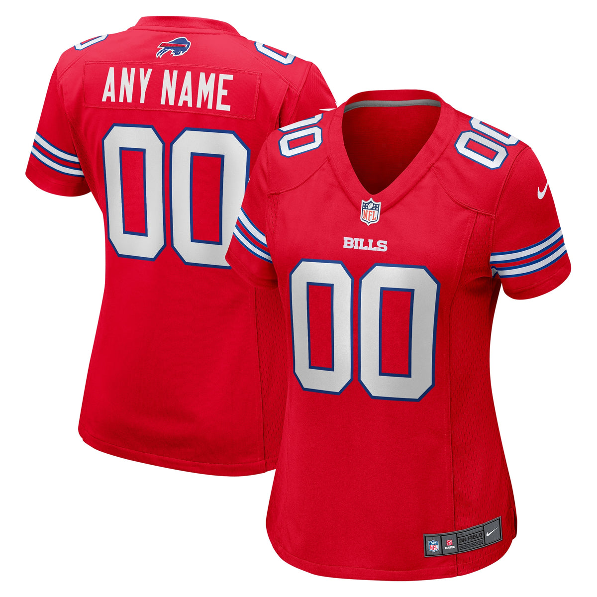 Buffalo Bills Nike Women s Alternate Custom Game Jersey   Red