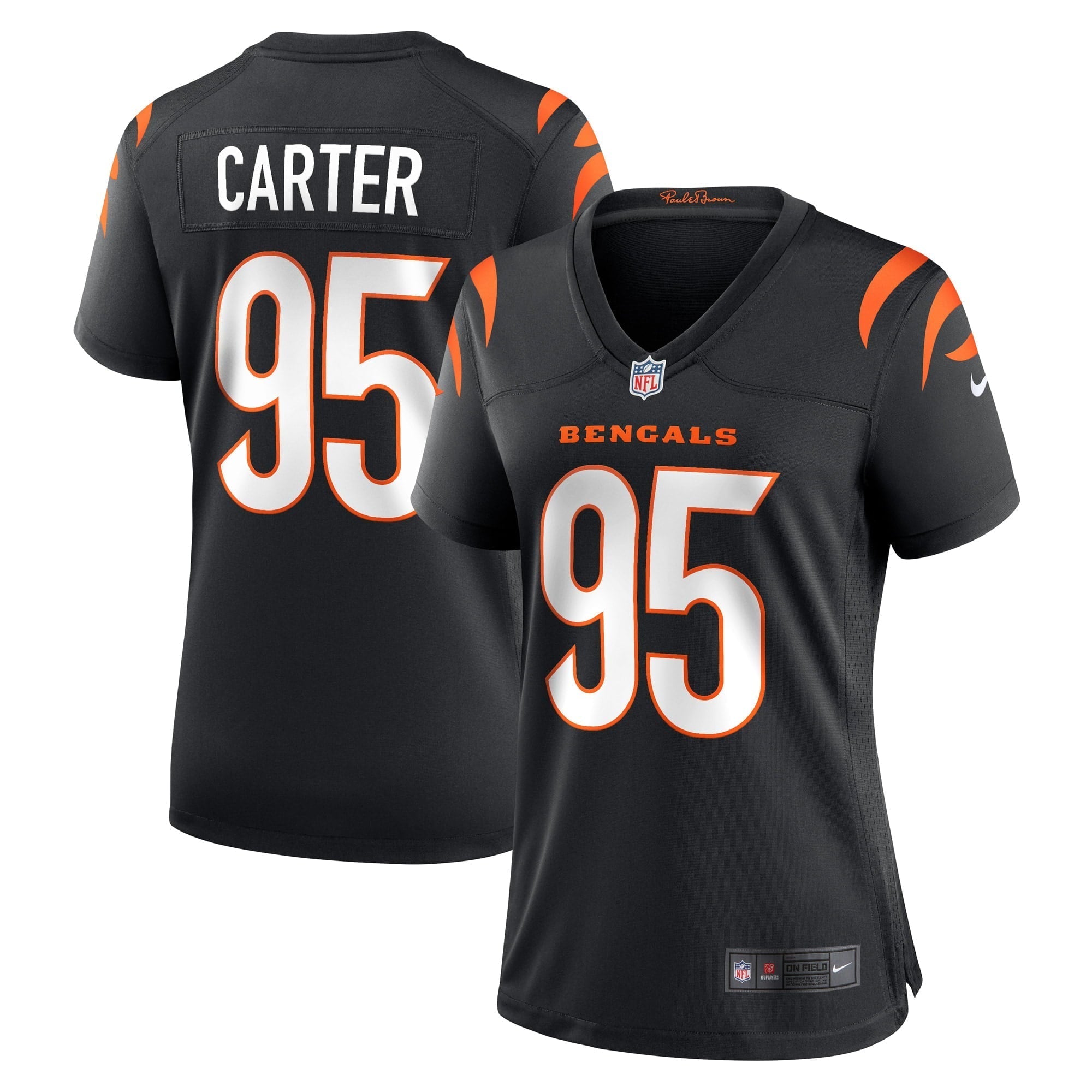 Women s Nike Zach Carter Black Cincinnati Bengals Game Player Jersey