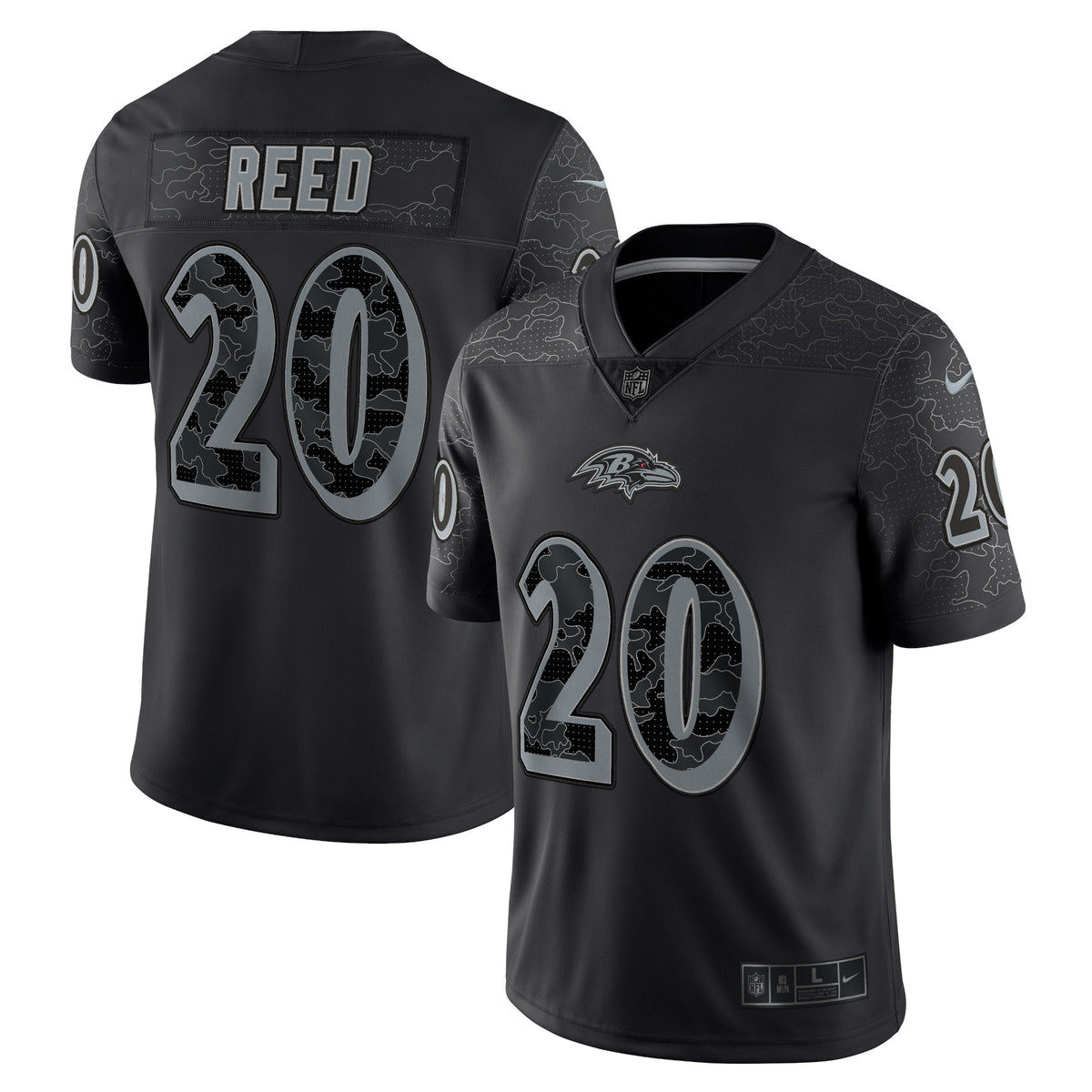 Ed Reed Baltimore Ravens Nike Retired Player RFLCTV Limited Jersey   Black