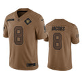 Men s Las Vegas Raiders Josh Jacobs 2023 Brown Salute To Service Limited Stitched Jersey