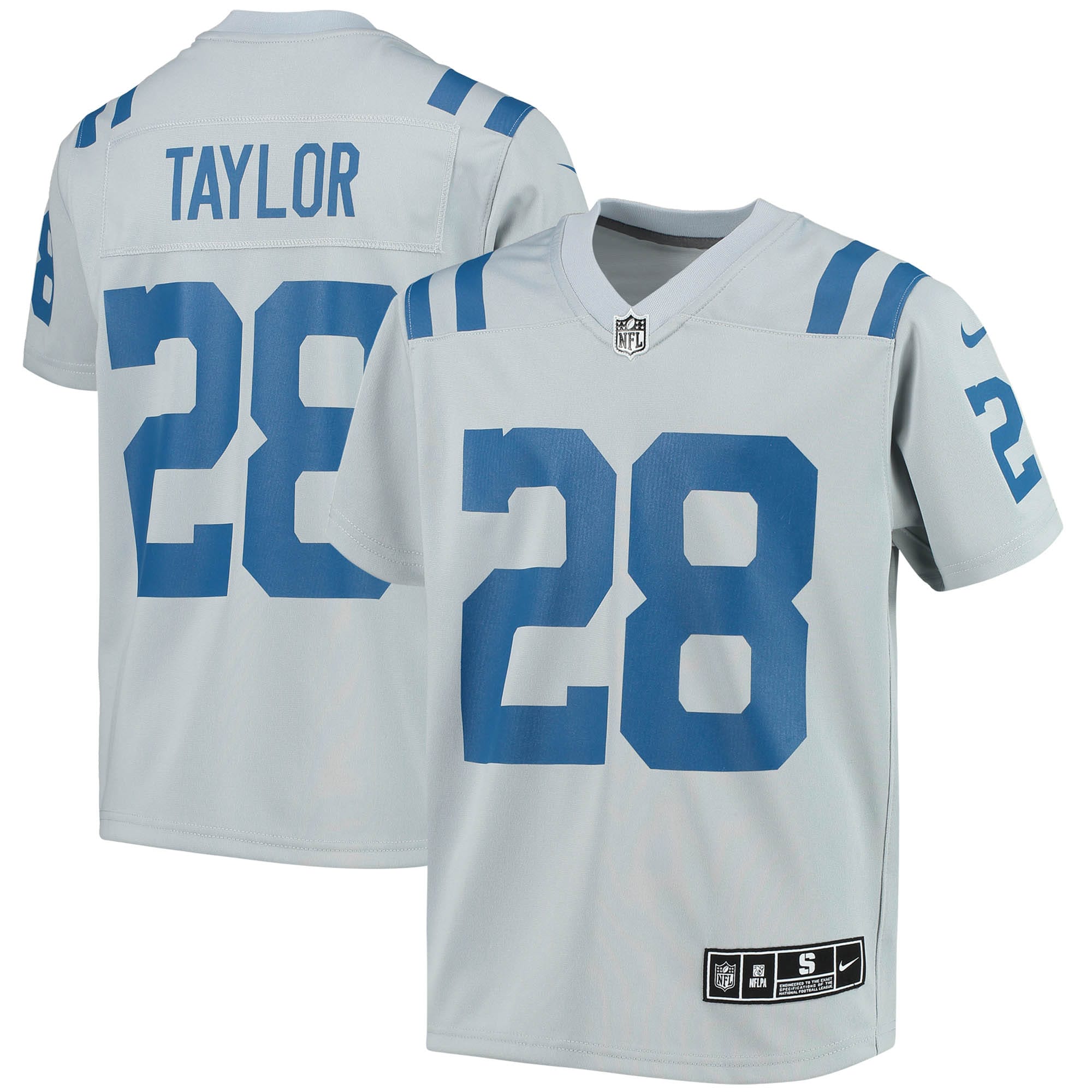 Jonathan Taylor Indianapolis Colts Nike Youth Inverted Team Game Jersey   Gray