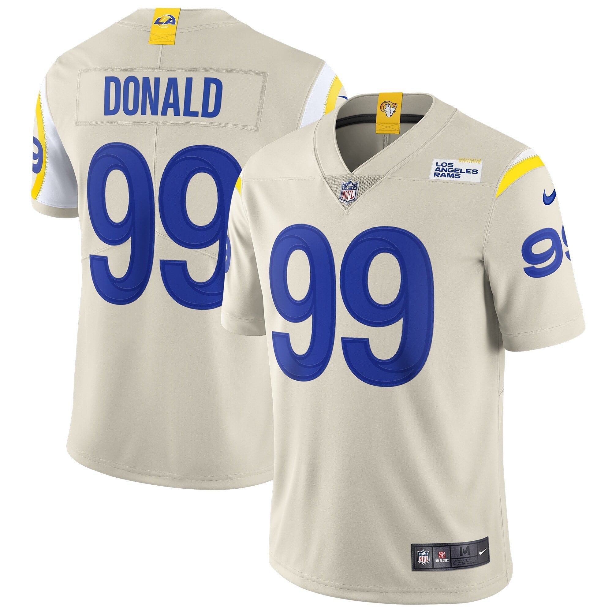 Men s Nike Aaron Donald Bone Los Angeles Rams Vapor Limited Jersey
