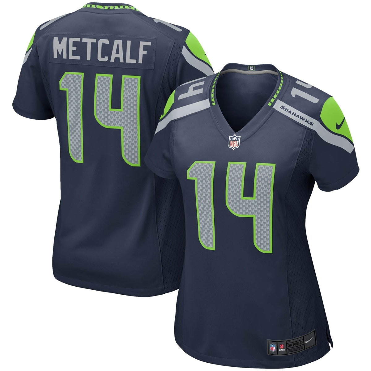 Women s Nike DK Metcalf College Navy Seattle Seahawks Game Player Jersey