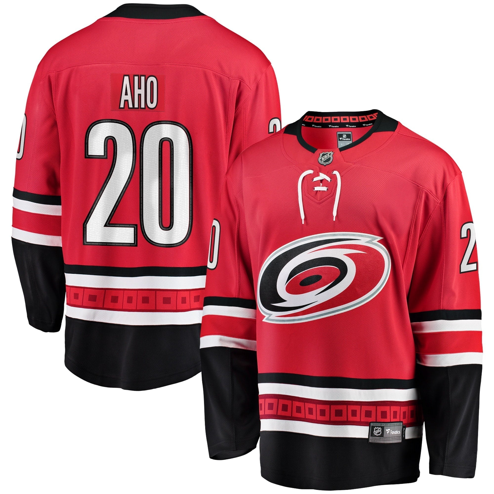 Men's Fanatics Branded Sebastian Aho Red Carolina Hurricanes Breakaway Player Jersey