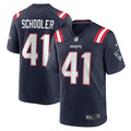 Men s Nike Brenden Schooler Navy New England Patriots Game Player Jersey