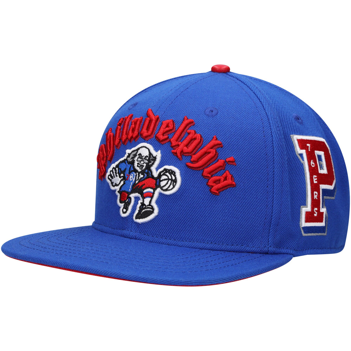 Philadelphia 76ers Pro Standard Old English Snapback Hat - Royal
