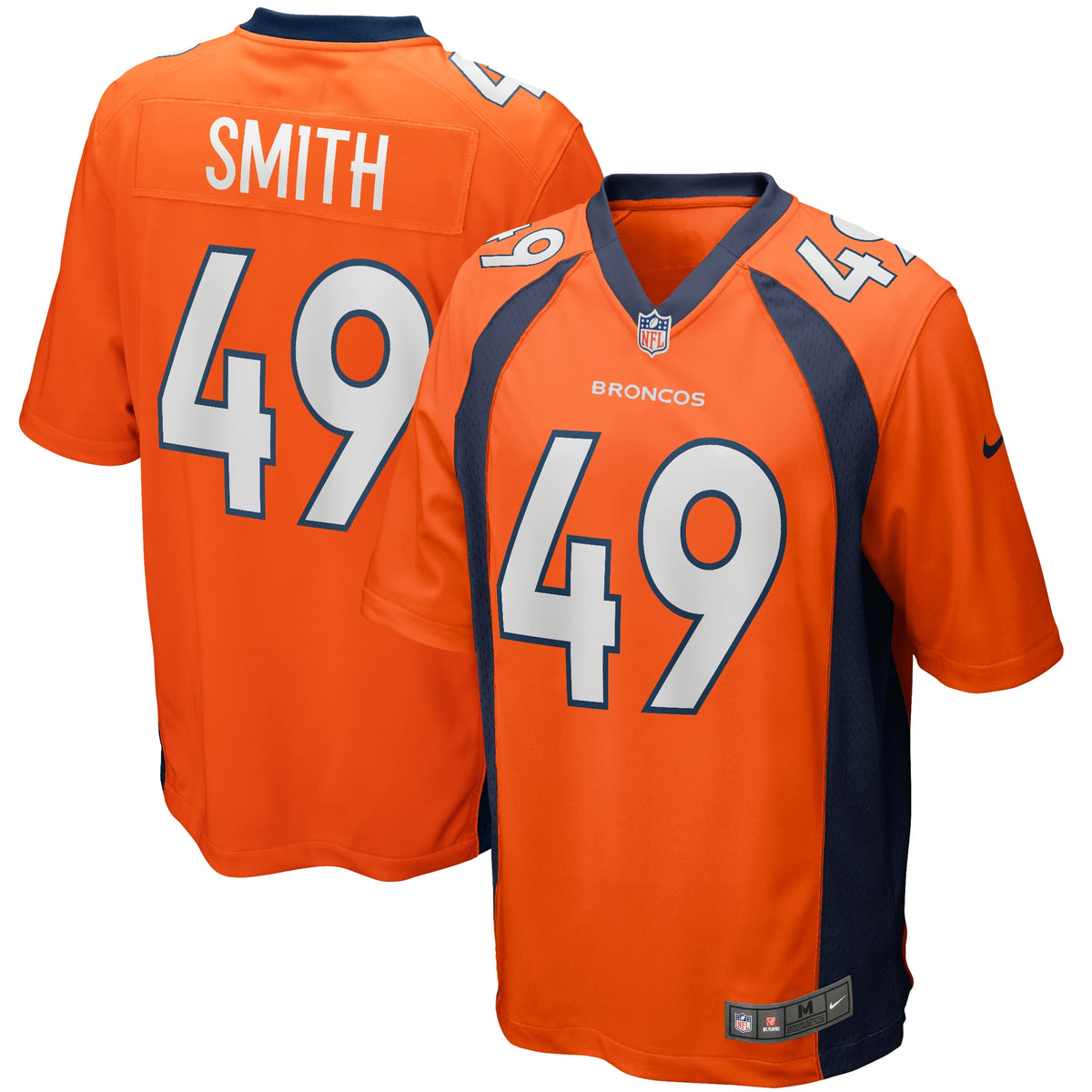 Dennis Smith Denver Broncos Nike Game Retired Player Jersey   Orange