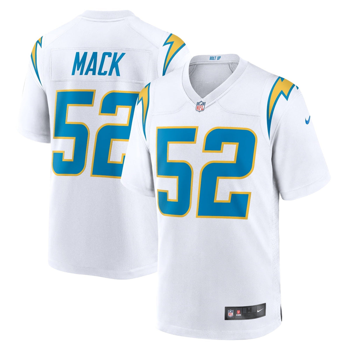 Men s Nike Khalil Mack White Los Angeles Chargers Game Jersey