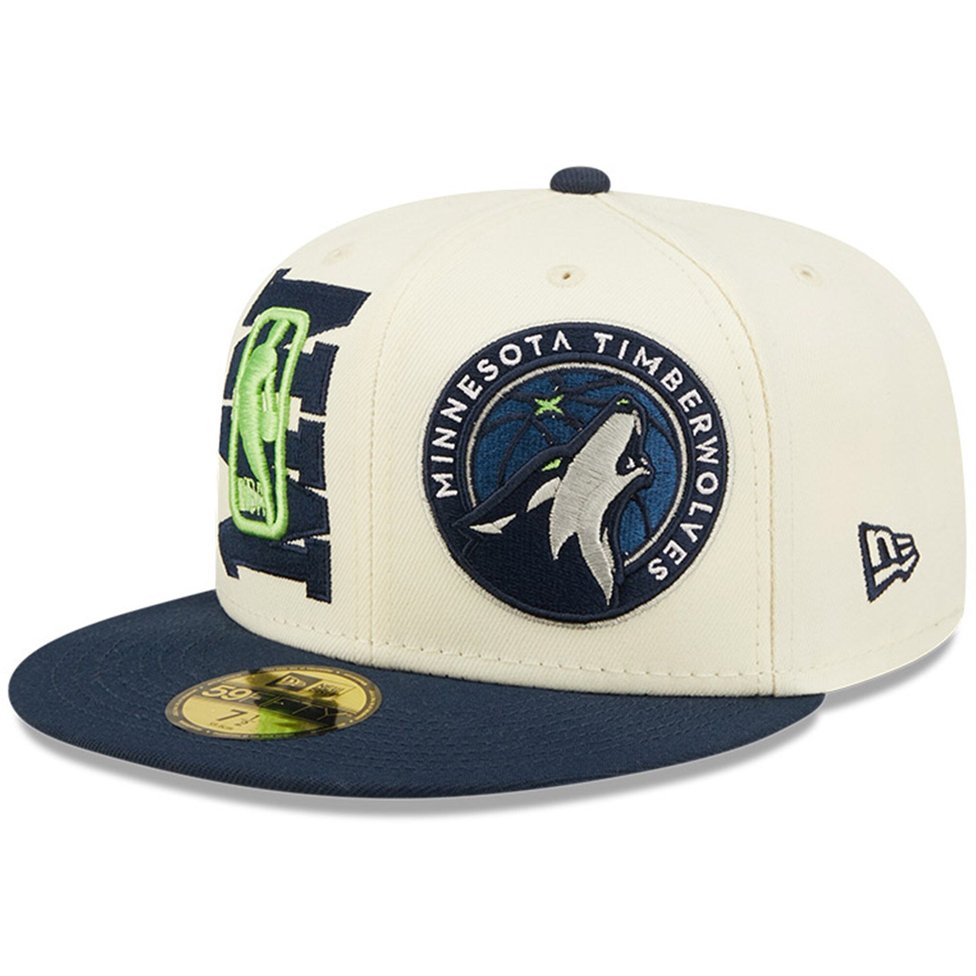 Minnesota Timberwolves New Era 2022 NBA Draft 59FIFTY Fitted Hat - Cream/Navy