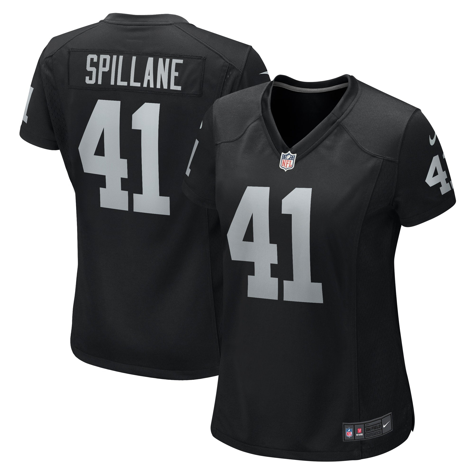 Robert Spillane Las Vegas Raiders Nike Women s Game Player Jersey   Black