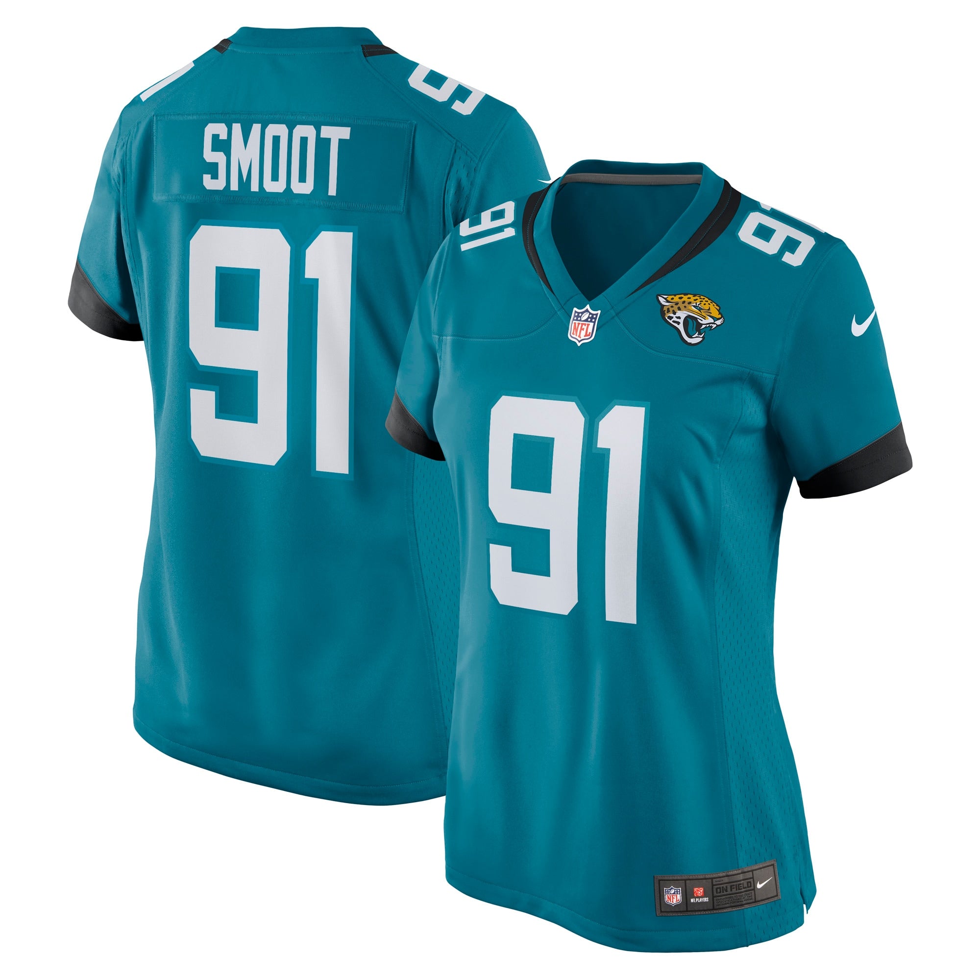 Dawuane Smoot Jacksonville Jaguars Nike Women s Game Jersey   Teal