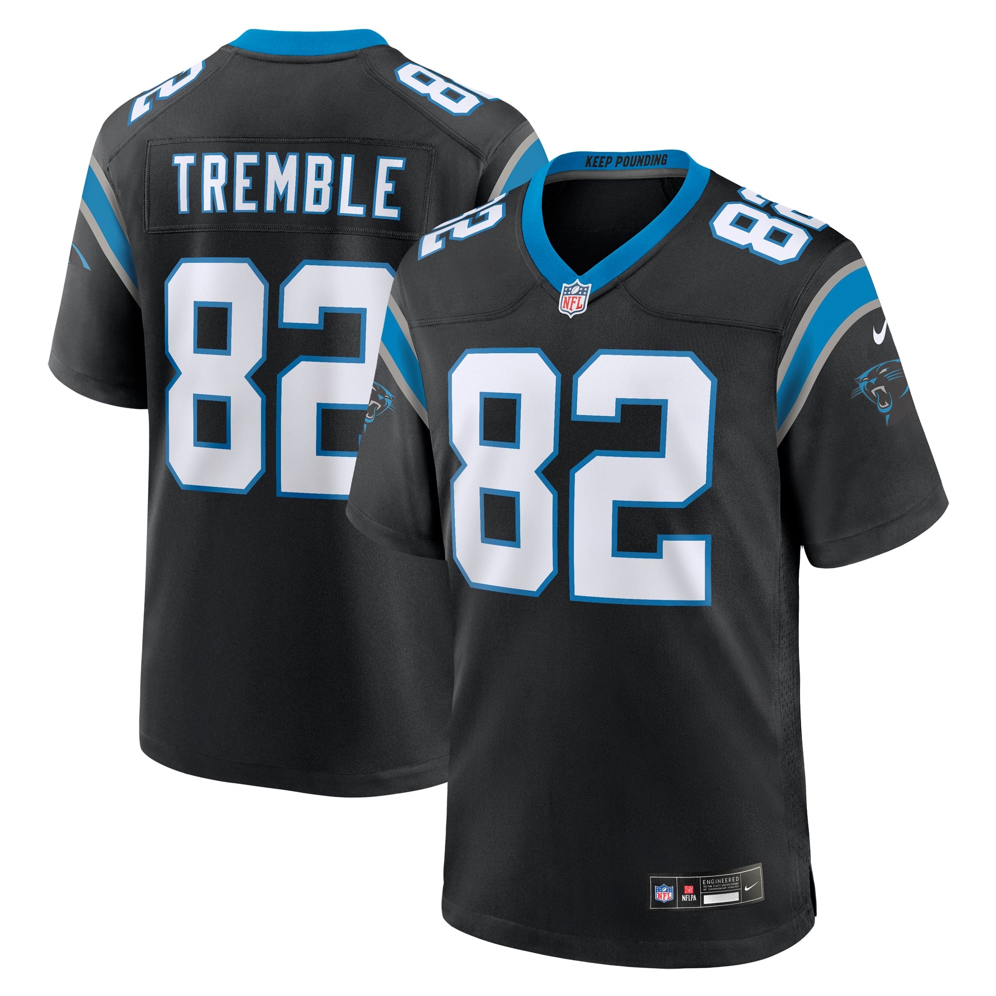 Tommy Tremble Carolina Panthers Nike Team Game Jersey   Black