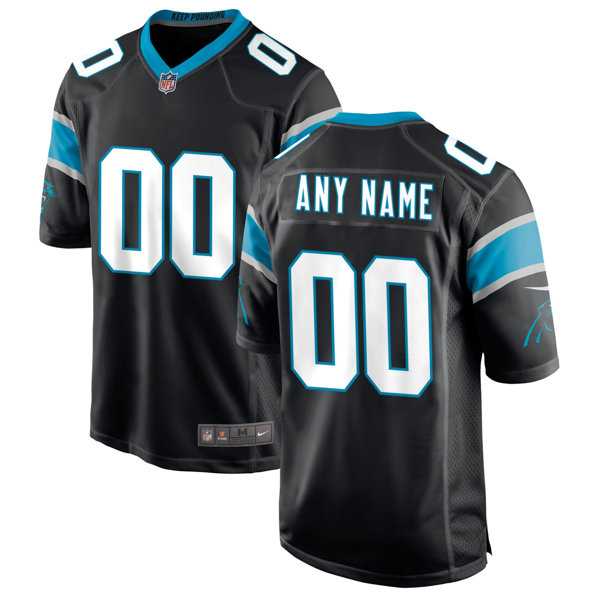 Carolina Panthers Nike Custom Game Jersey   Black