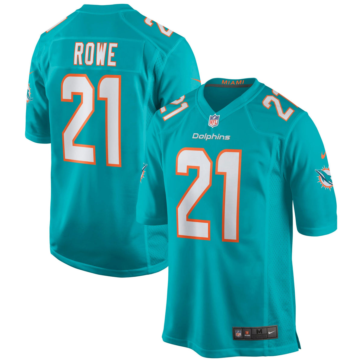 Eric Rowe Miami Dolphins Nike Game Jersey   Aqua