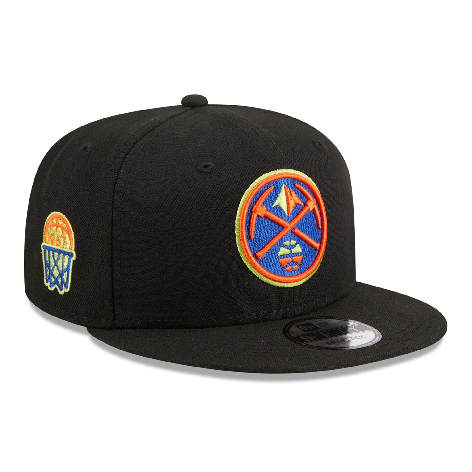 Denver Nuggets New Era Neon Pop 9FIFTY Snapback Hat - Black